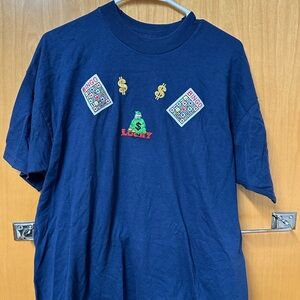 navy vintage bingo t shirt